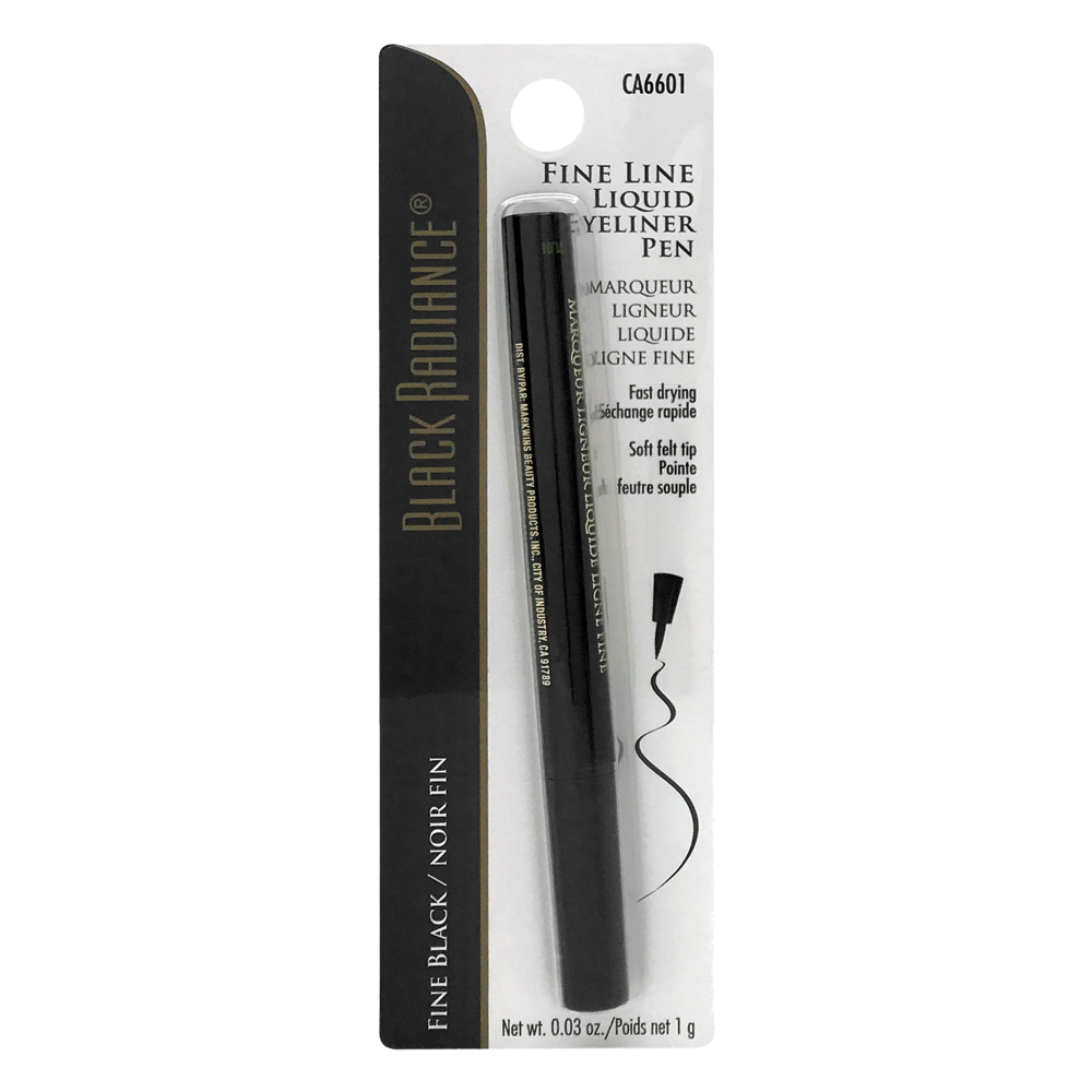 slide 1 of 1, Black Radiance Fine Line Liquid Eyeliner Pen, Fine Black, 1 ct