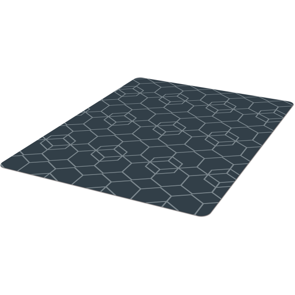 slide 1 of 2, Realspace Decorative Chair Mat, 35'' X 40'', Hexagon, 1 ct