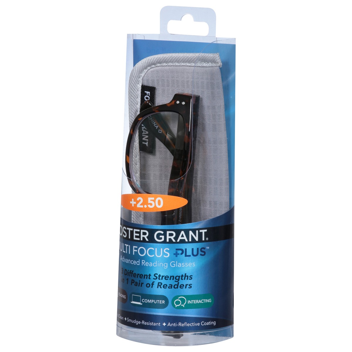 slide 8 of 11, Foster Grant +2.50 Conan Multi Focus Plus Advanced Reading Glasses 1 ea, 1 ea