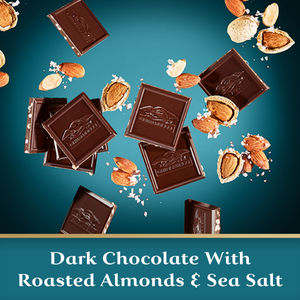 slide 13 of 13, GHIRARDELLI Intense Dark Chocolate Squares, Sea Salt Almond, 4.12 oz Bag, 4.12 oz