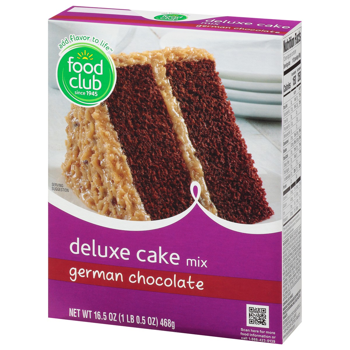 slide 8 of 11, Food Club German Chocolate Deluxe Cake Mix, 16.5 oz