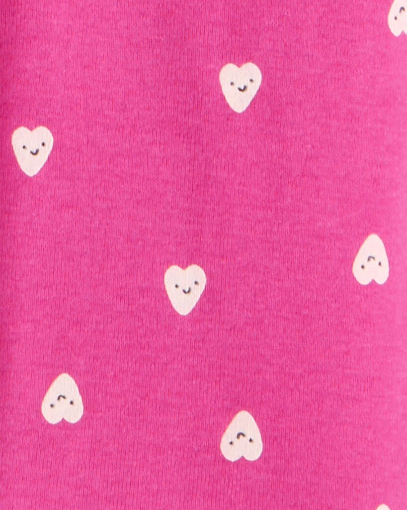 slide 3 of 5, Carter's Girls Heart Print 100% Cotton Long-Sleeve Snug Fit 4-Piece Pajamas - Navy/Pink Pink/Navy 14, 4 pc