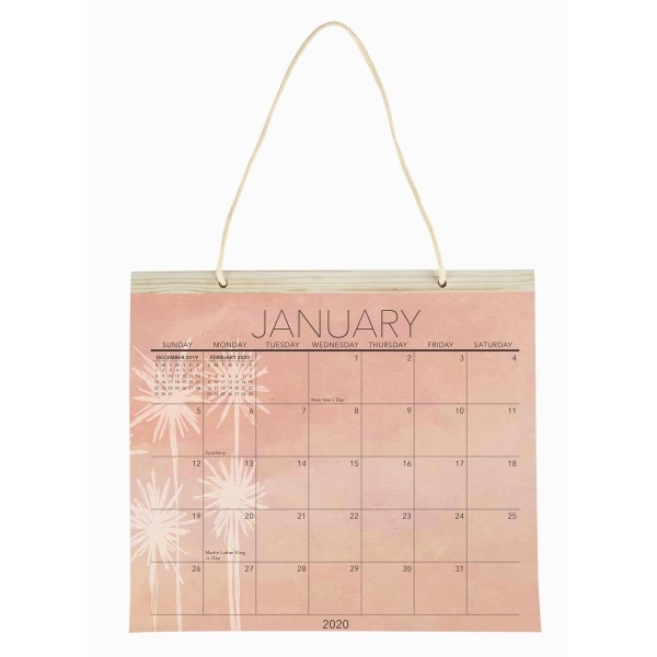 slide 1 of 1, Office Depot Monthly Hanging Wall Calendar, 9'' X 8'', January To December 2020, Ns20322912Y, 1 ct