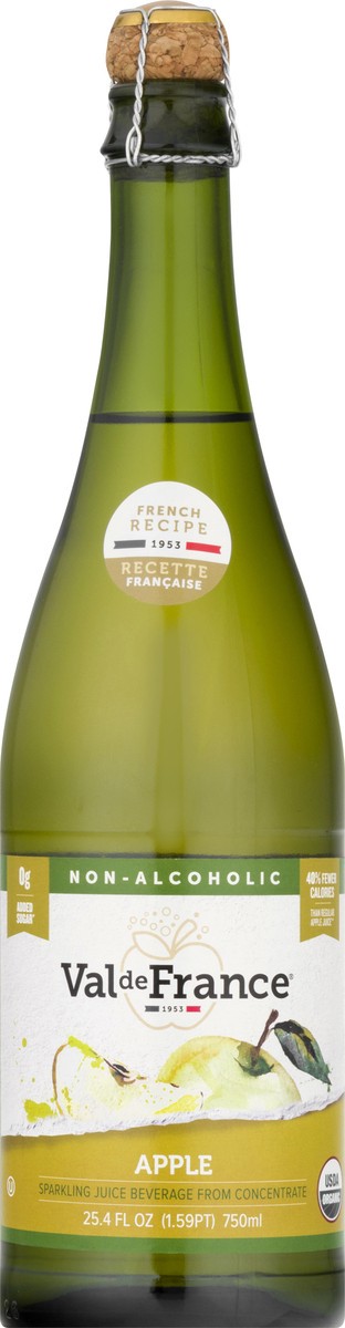 slide 9 of 10, Val de France Organic Sparkling Apple Cider, 750 ml