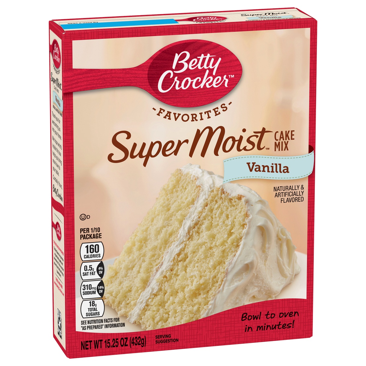 slide 2 of 10, Betty Crocker SuperMoist Vanilla Cake Mix, 15.25 oz