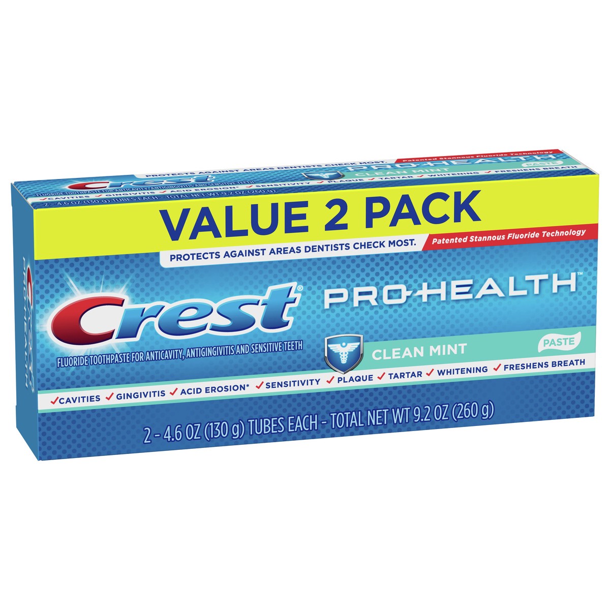 slide 2 of 5, Crest Pro-Health Smooth Formula Toothpaste, Clean Mint Paste, 4.6 oz, Pack of 2, 2 ct