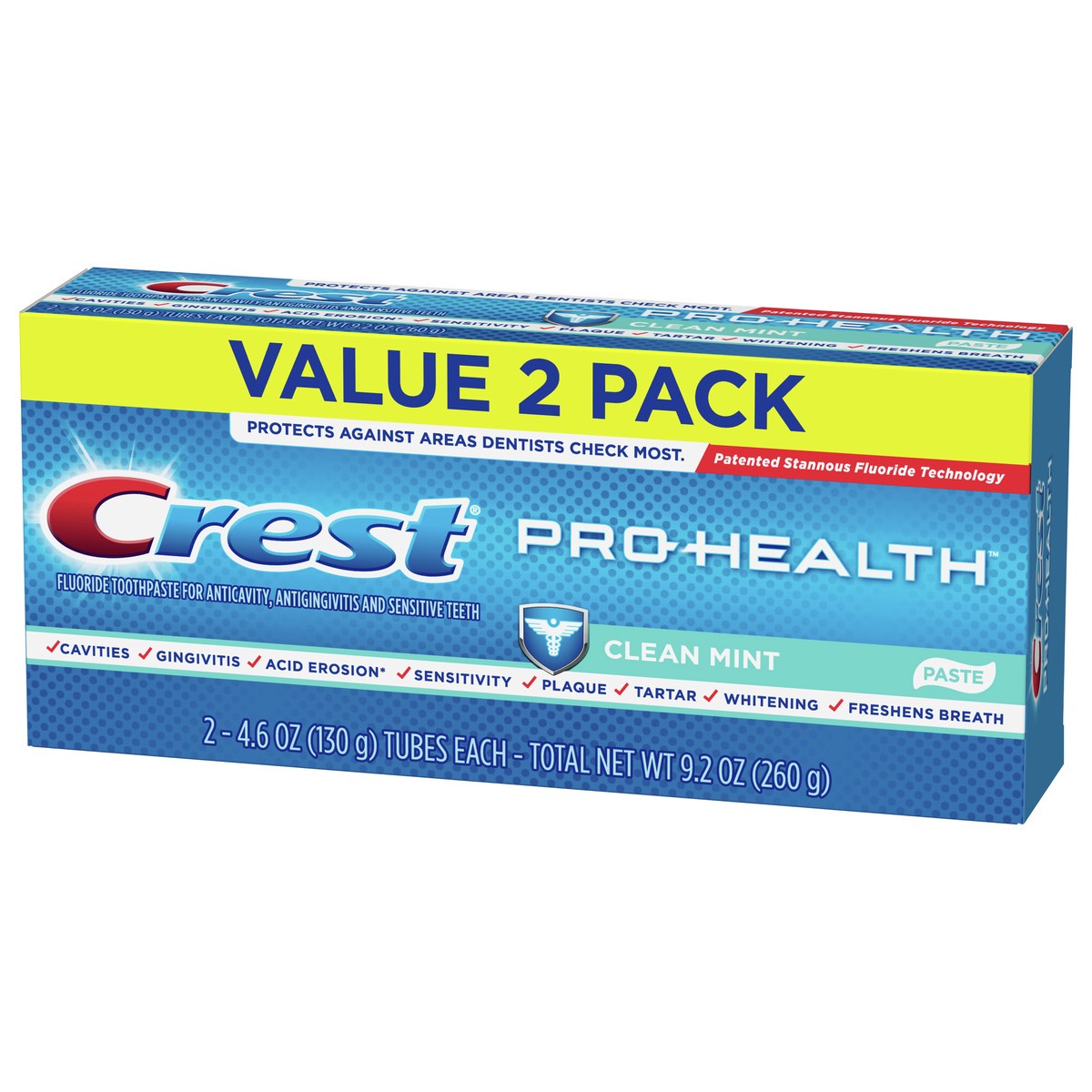 slide 3 of 5, Crest Pro-Health Smooth Formula Toothpaste, Clean Mint Paste, 4.6 oz, Pack of 2, 2 ct