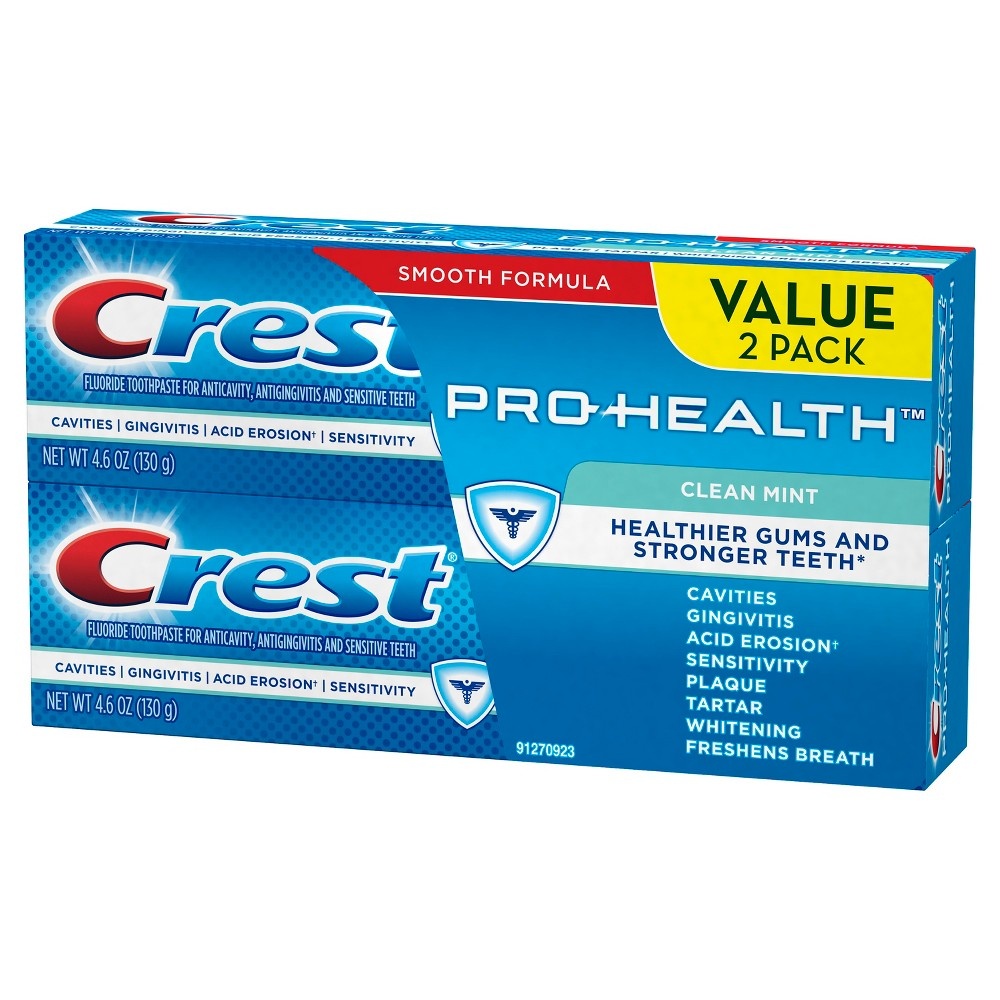 slide 5 of 5, Crest Prohealth Original Clean Mint Toothpaste, 2 ct; 5.1 oz