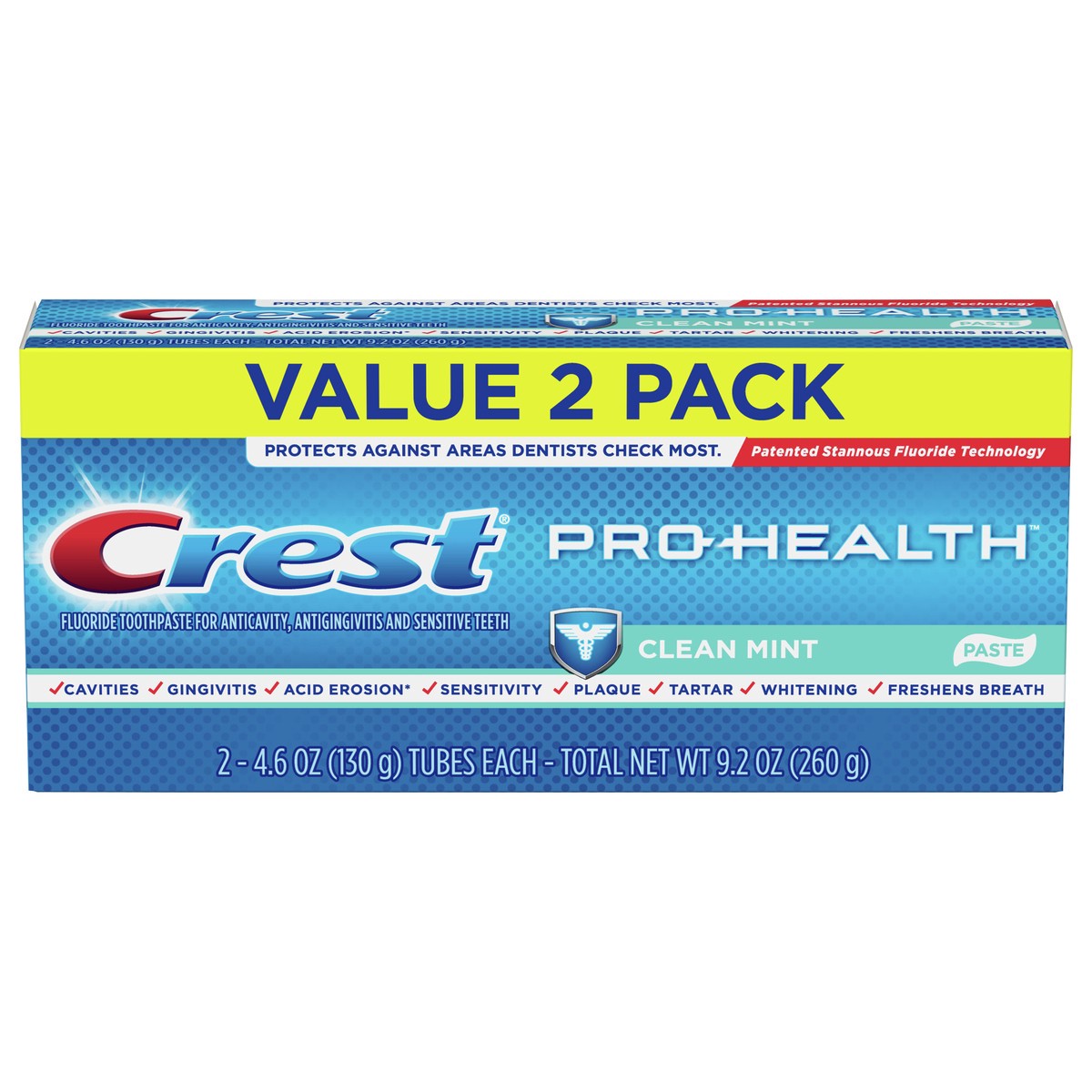 slide 1 of 5, Crest Pro-Health Smooth Formula Toothpaste, Clean Mint Paste, 4.6 oz, Pack of 2, 2 ct