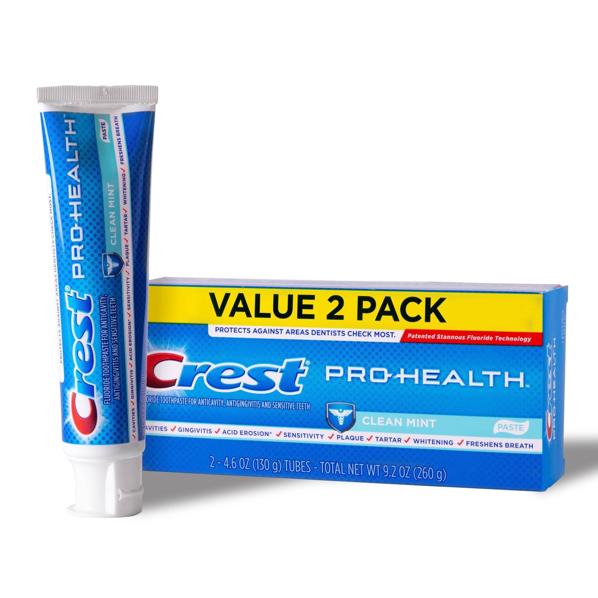 slide 1 of 5, Crest Prohealth Original Clean Mint Toothpaste, 2 ct; 5.1 oz