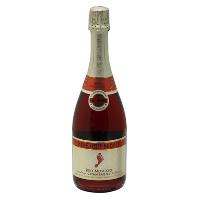 slide 1 of 1, Barefoot Bubbly Red Moscato Sparkling Champagne, 750 ml