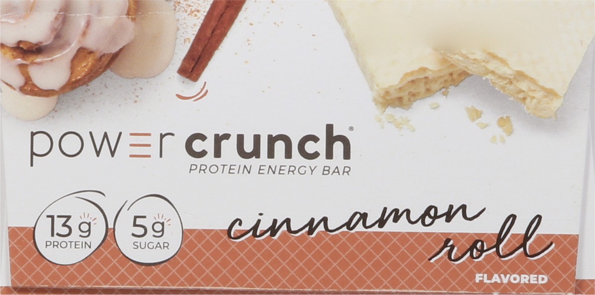 slide 5 of 13, Power Crunch Cinnamon Roll Flavored Protein Energy Bar 5 - 1.4 oz each, 5 ct
