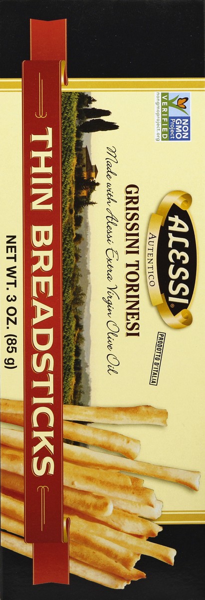 slide 3 of 5, Alessi Thin Breadsticks 3 oz, 3 oz
