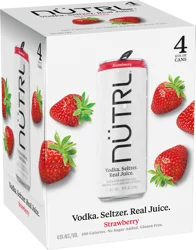 Nutrl Srawberry Vodka 4 - 12 fl oz Cans