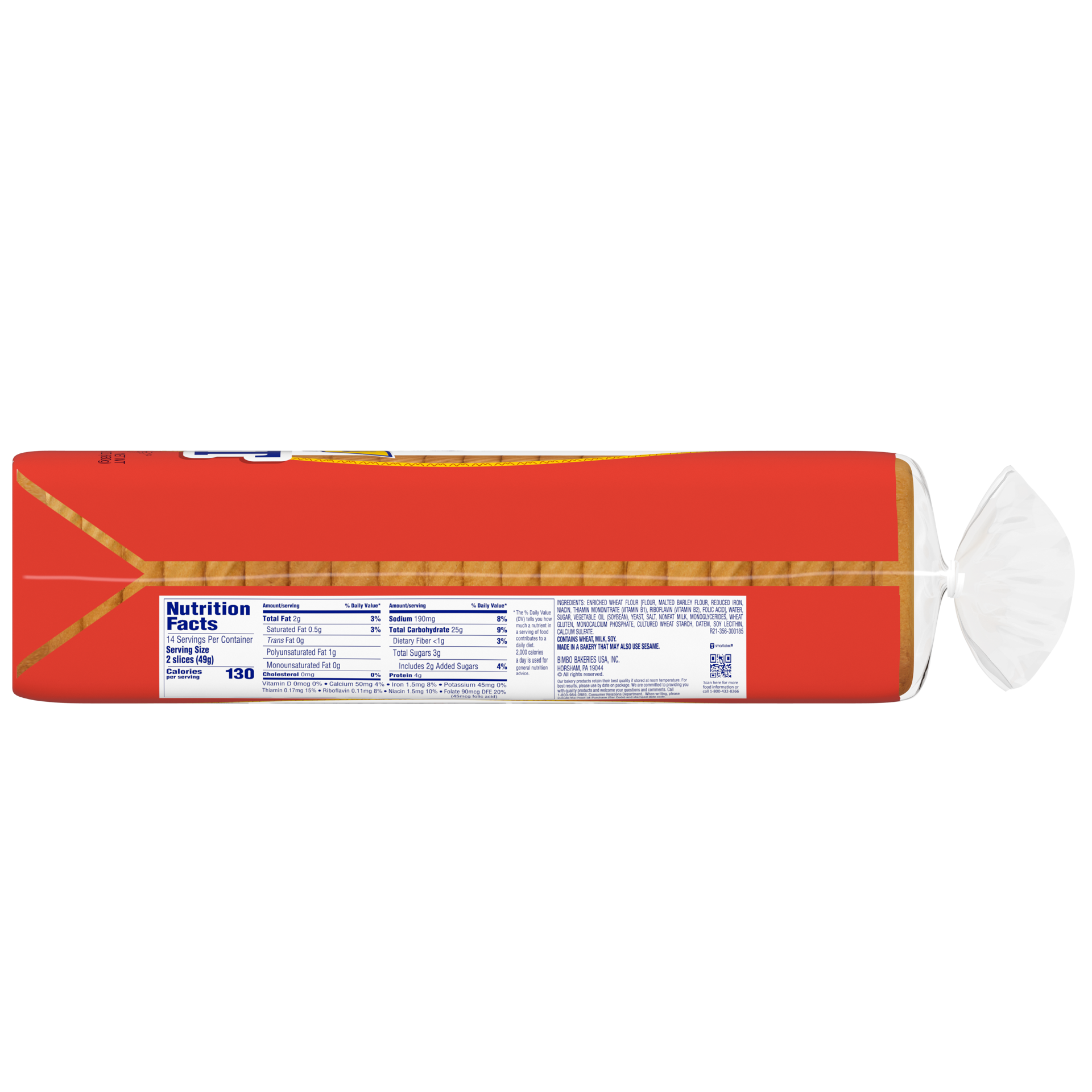 slide 2 of 5, Heiner's Giant Bread, 24 oz, White White Bread, Bag, 24 oz