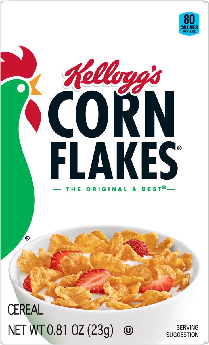 slide 4 of 7, Corn Flakes Kellogg's Corn Flakes Breakfast Cereal, 6 Vitamins and Minerals, Healthy Snacks, Original, 0.81oz Box, 1 Box, 0.81 oz