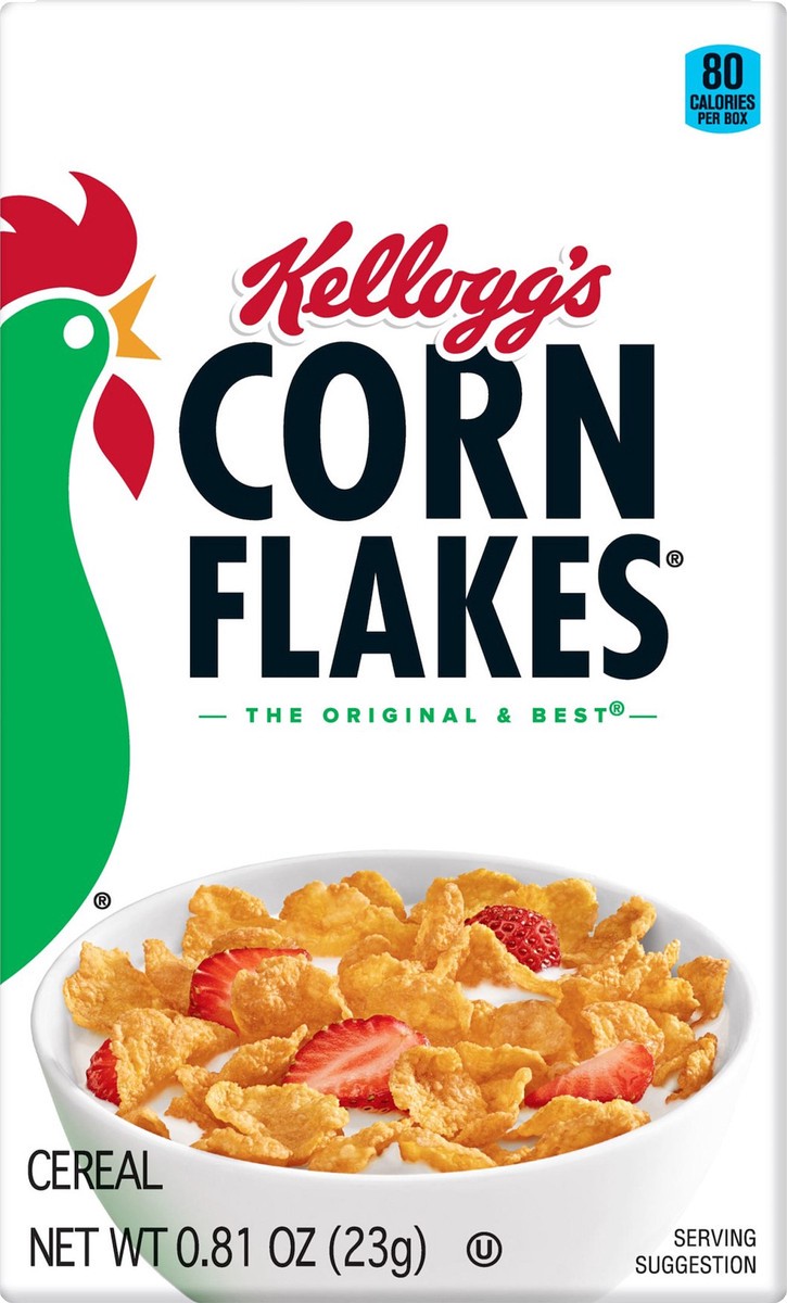 slide 6 of 7, Corn Flakes Kellogg's Corn Flakes Breakfast Cereal, 6 Vitamins and Minerals, Healthy Snacks, Original, 0.81oz Box, 1 Box, 0.81 oz