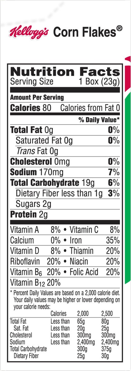 slide 2 of 7, Corn Flakes Kellogg's Corn Flakes Breakfast Cereal, 6 Vitamins and Minerals, Healthy Snacks, Original, 0.81oz Box, 1 Box, 0.81 oz