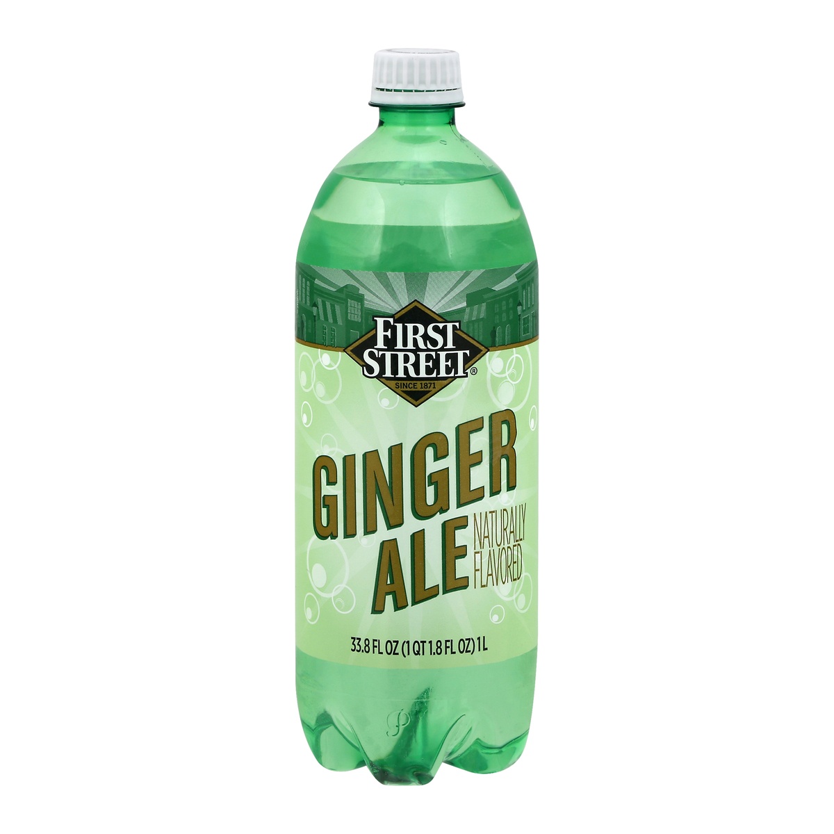 slide 1 of 1, First Street Ginger Ale - 1 liter, 1 liter