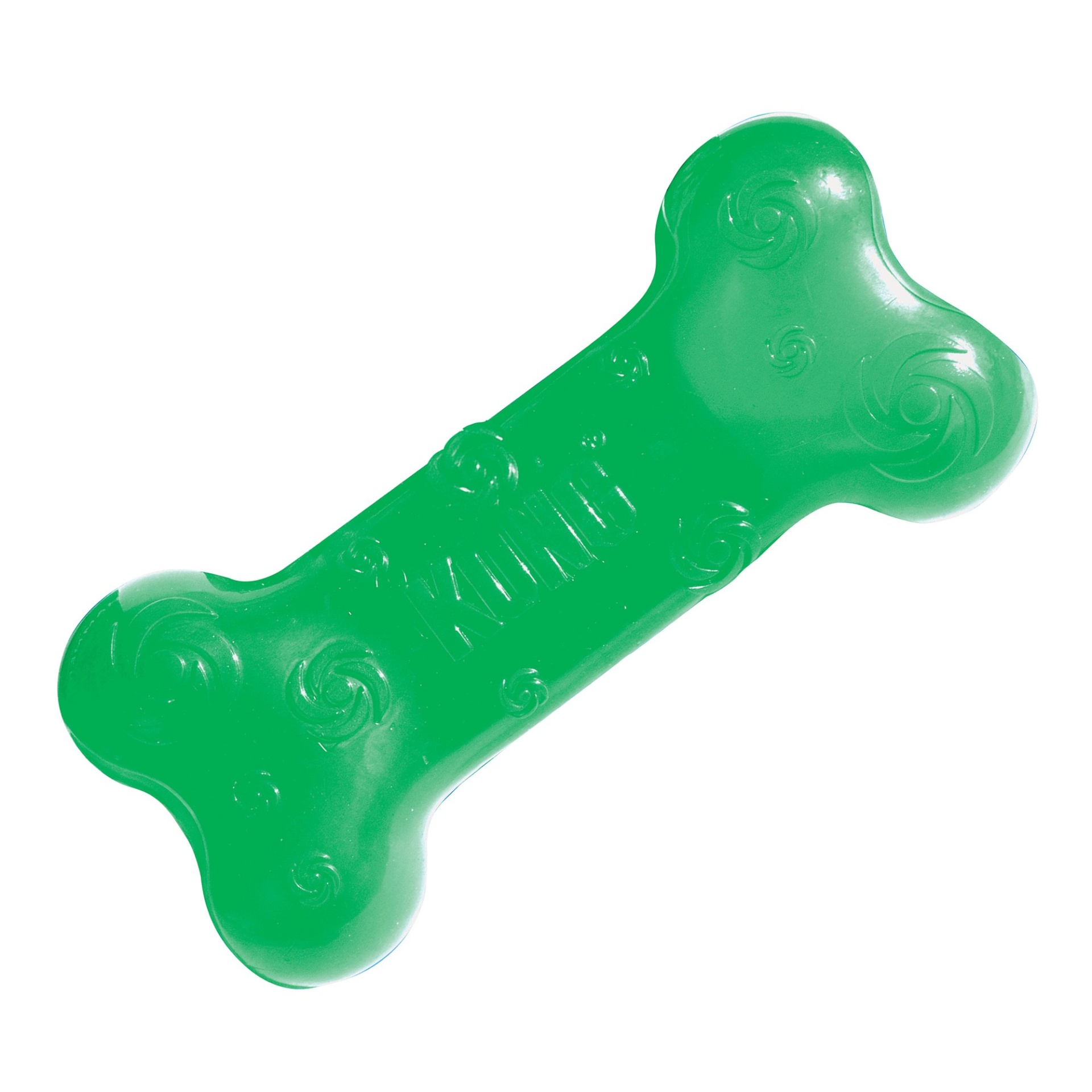 slide 1 of 1, KONG Squeezz Bone Dog Toy, MED