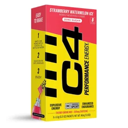 C4 Sport Sport Zero Sugar Strawberry Watermelon Ice Drink Mix - 8 pack 0.21 oz