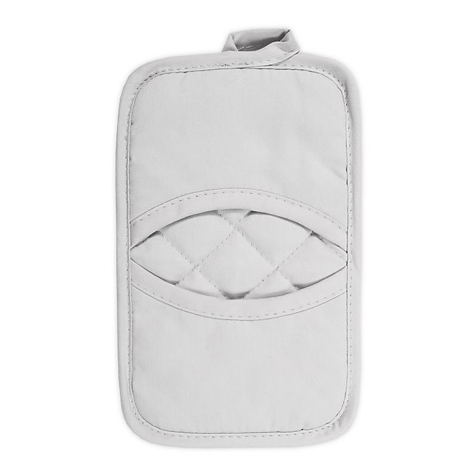 slide 1 of 1, KitchenSmart Colors Solid Pocket Pot Mitt - Silver, 1 ct