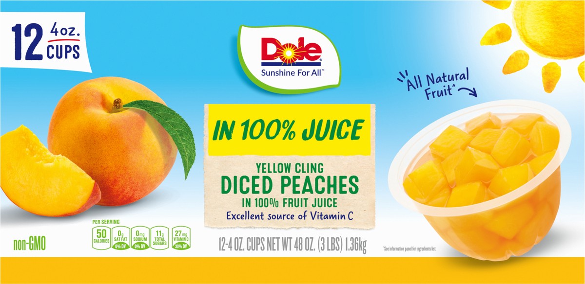 slide 7 of 9, Dole Diced Peaches In Box, 48 oz