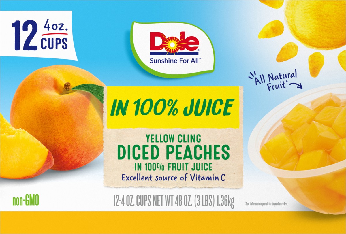 slide 4 of 9, Dole Diced Peaches In Box, 48 oz