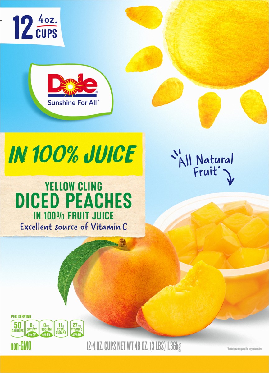 slide 5 of 9, Dole Diced Peaches In Box, 48 oz