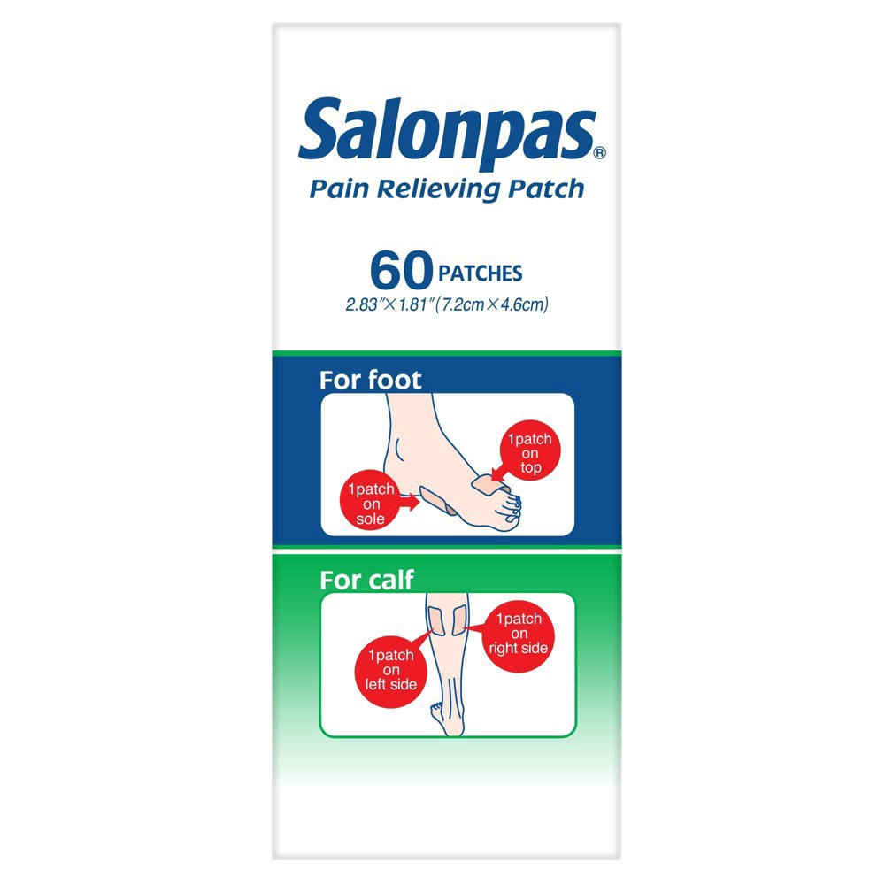 slide 3 of 85, Salonpas 20% Larger Pain Relieving Patch - 60ct, 60 ct