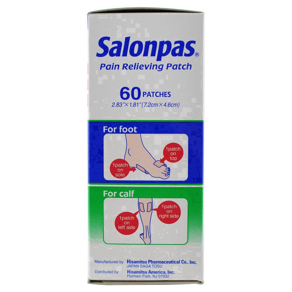 slide 58 of 85, Salonpas 20% Larger Pain Relieving Patch - 60ct, 60 ct