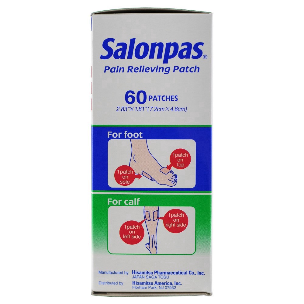 slide 20 of 85, Salonpas Pain Relieving Patch - 8 Hour Pain Relief - 60ct, 60 ct