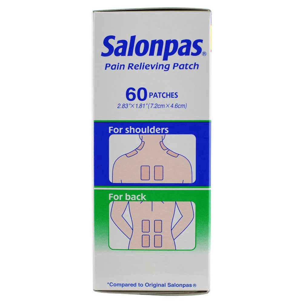 slide 40 of 85, Salonpas 20% Larger Pain Relieving Patch - 60ct, 60 ct