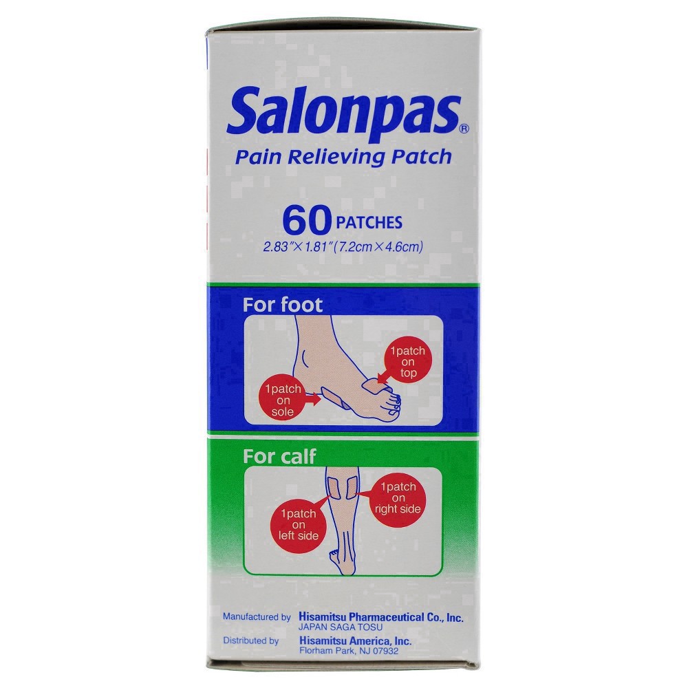 slide 45 of 85, Salonpas Pain Relieving Patch - 8 Hour Pain Relief - 60ct, 60 ct