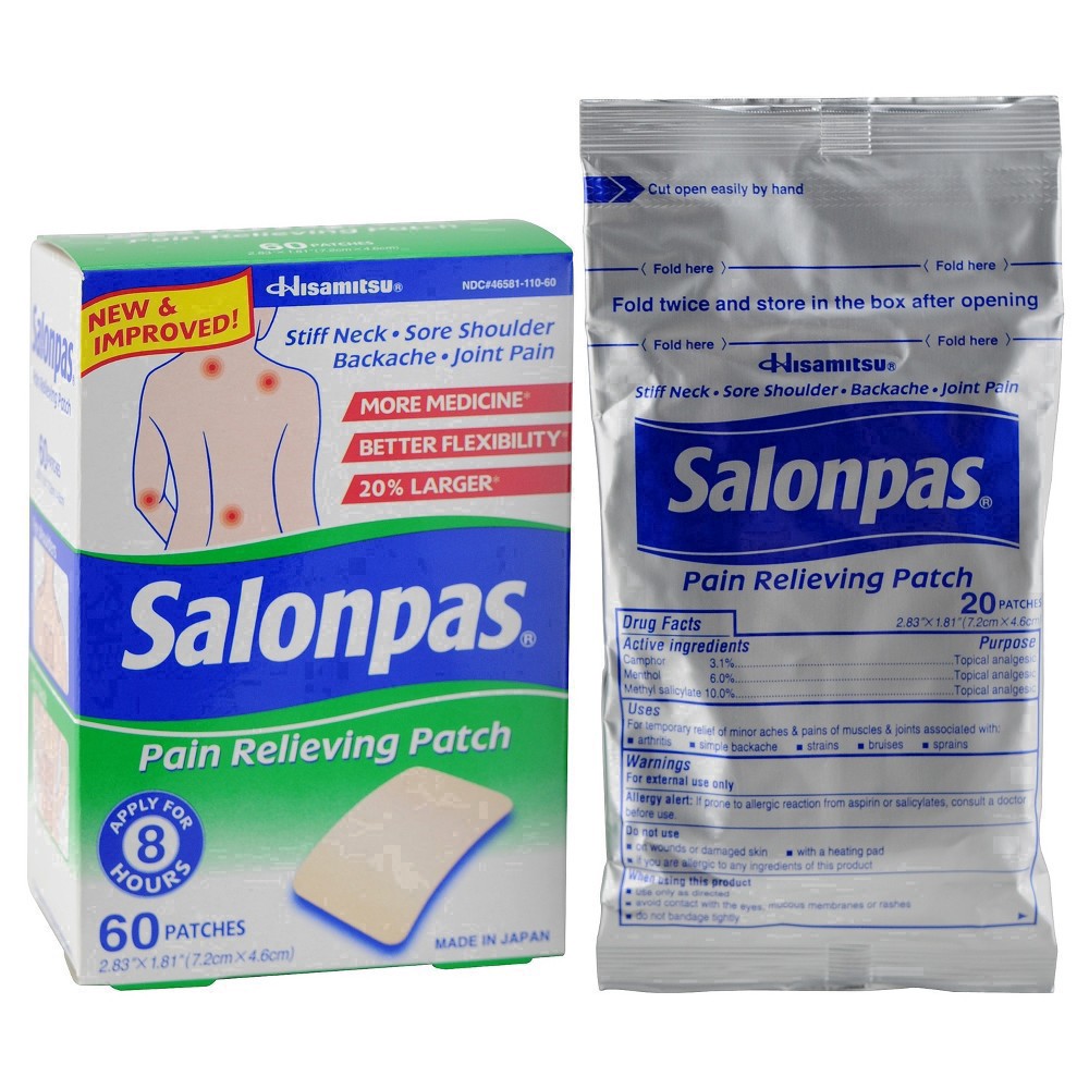 slide 50 of 85, Salonpas Pain Relieving Patch - 8 Hour Pain Relief - 60ct, 60 ct
