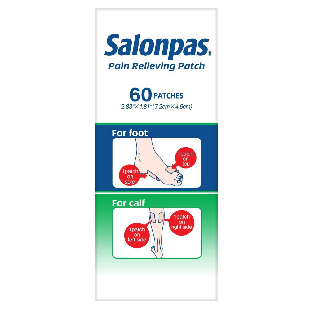 slide 44 of 85, Salonpas 20% Larger Pain Relieving Patch - 60ct, 60 ct