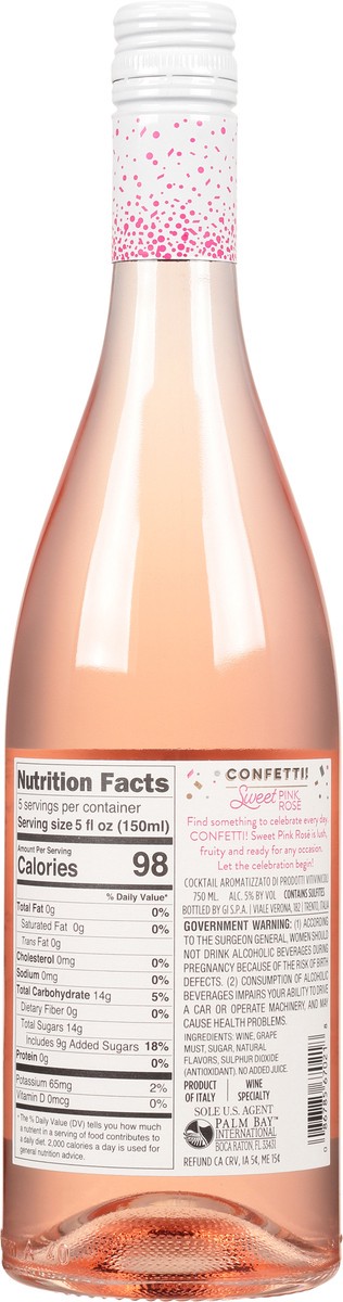 slide 4 of 11, CONFETTI! Sweet Pink Rose, 750ml, 750 ml