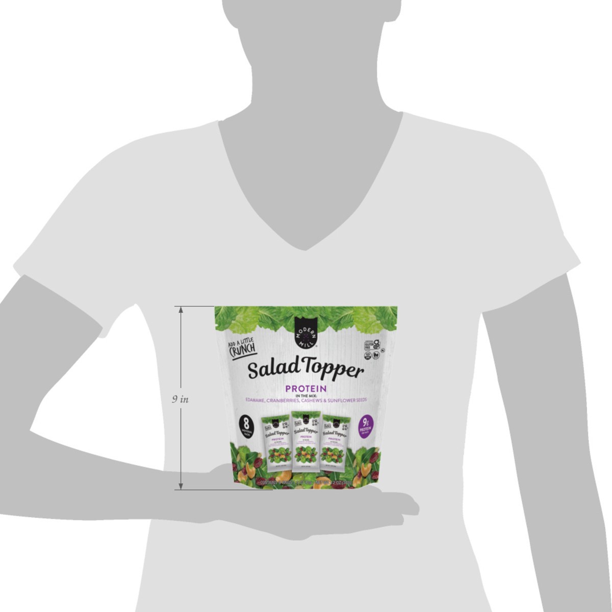 slide 5 of 8, Modern Mill 8ct, 1.5oz Packs Protein, 8 ct; 1 oz