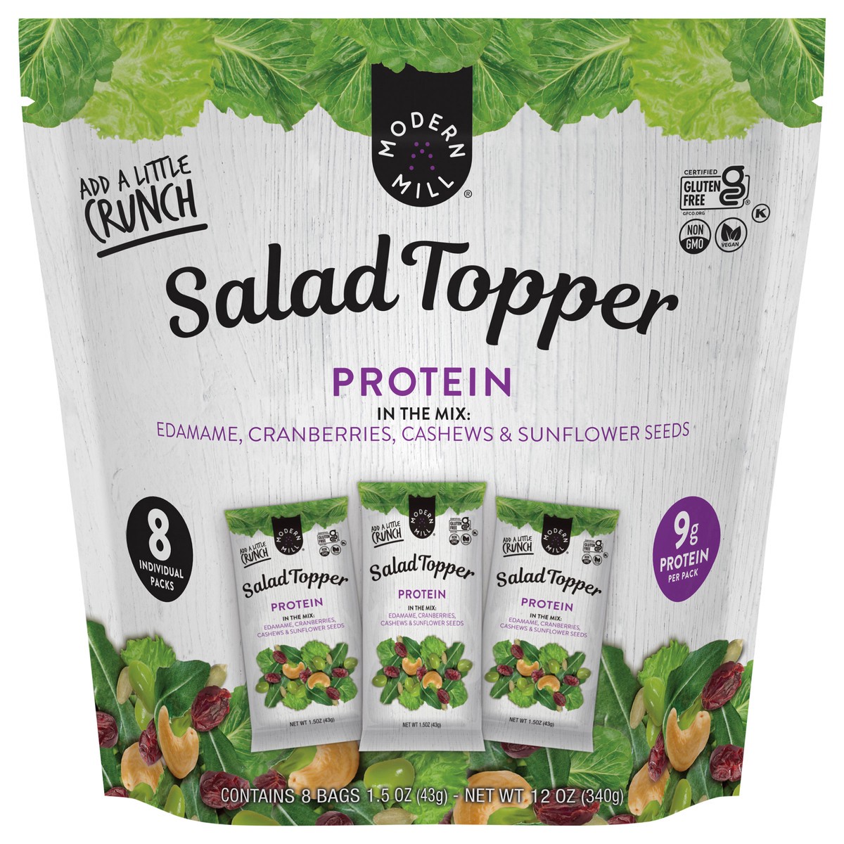 slide 1 of 8, Modern Mill 8ct, 1.5oz Packs Protein, 8 ct; 1 oz