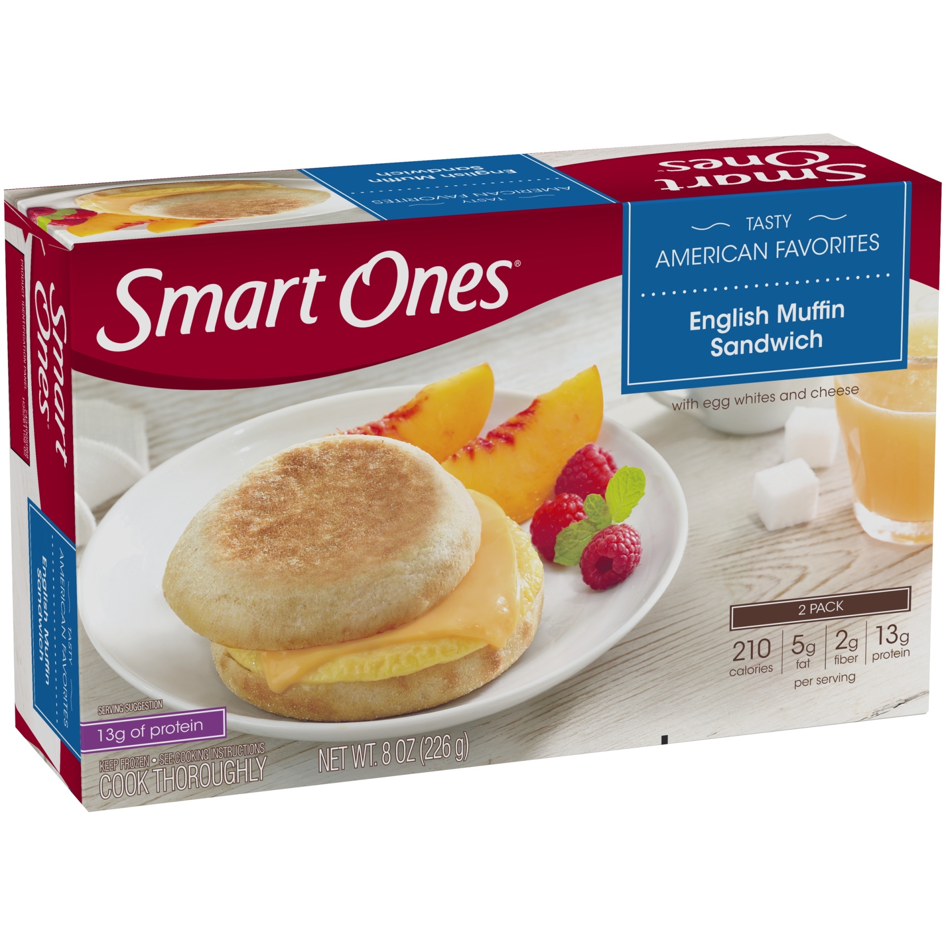 slide 1 of 1, Smart Ones Tasty American Favorites English Muffin Sandwiches 2 - 4 oz Boxes, 8 oz