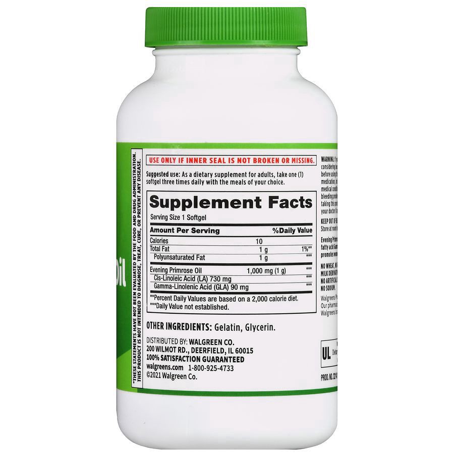slide 5 of 5, Walgreens Evening Primrose 1000 mg, 90 ct