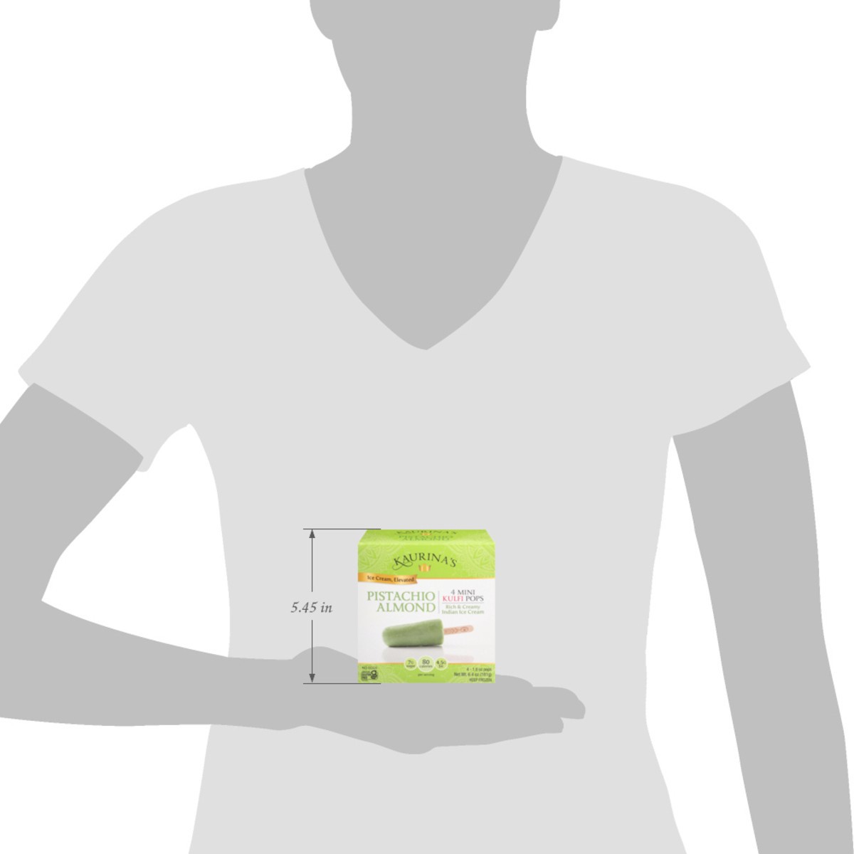 slide 7 of 14, Kaurina's Indian Ice Cream Pistachio Almond Mini Kulfi Pops 4 - 1.6 oz Each, 4 ct