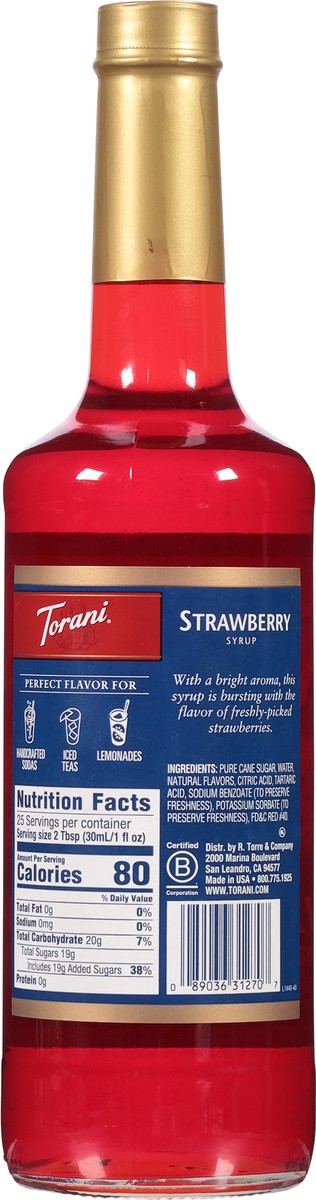 slide 9 of 14, Torani Strawberry Coffee Syrup - 25.4 fl oz, 25.4 fl oz