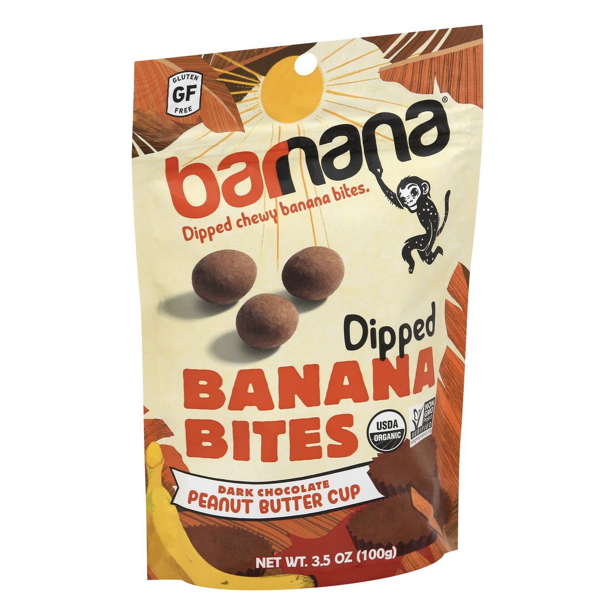 slide 4 of 9, Barnana Gluten Free Peanut Butter Cup Banana Bites, 3.5 oz