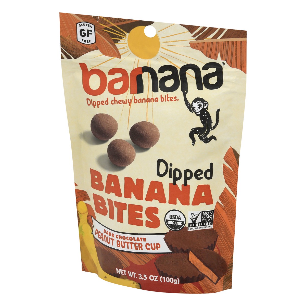 slide 3 of 9, Barnana Gluten Free Peanut Butter Cup Banana Bites, 3.5 oz