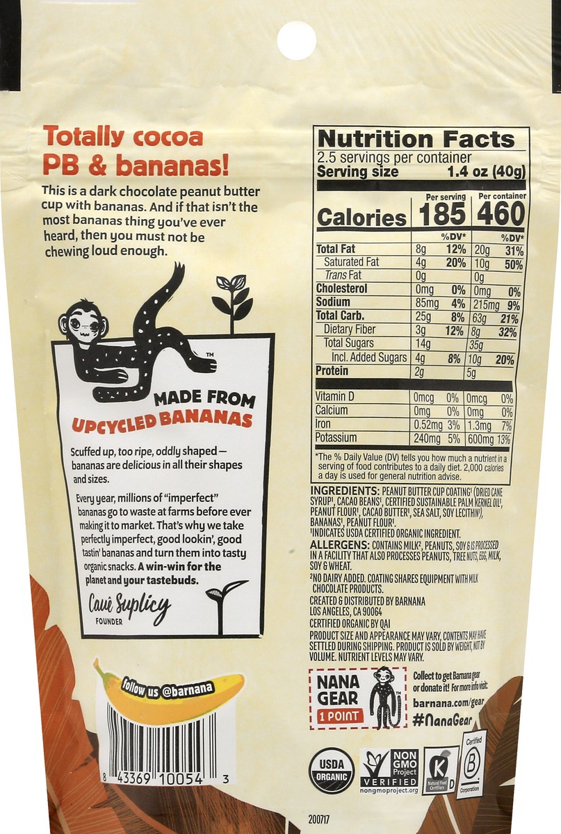 slide 6 of 9, Barnana Gluten Free Peanut Butter Cup Banana Bites, 3.5 oz