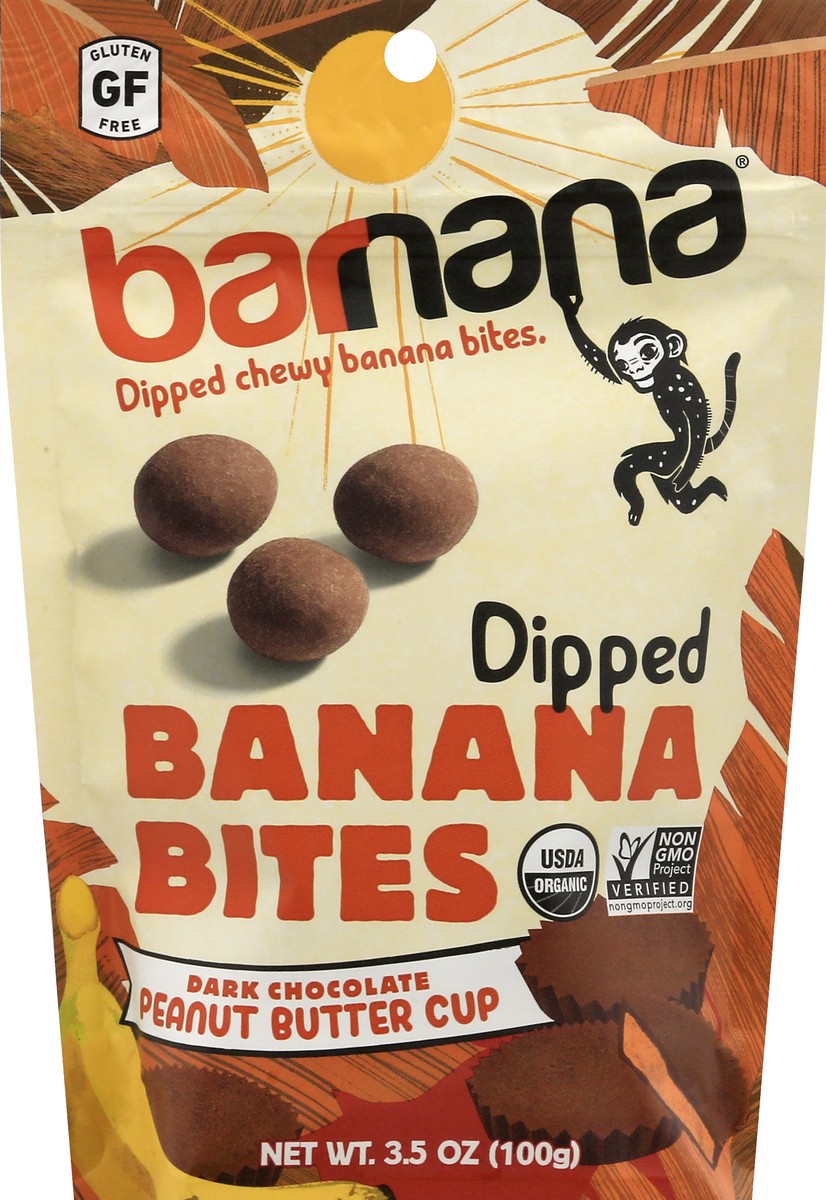 slide 7 of 9, Barnana Gluten Free Peanut Butter Cup Banana Bites, 3.5 oz