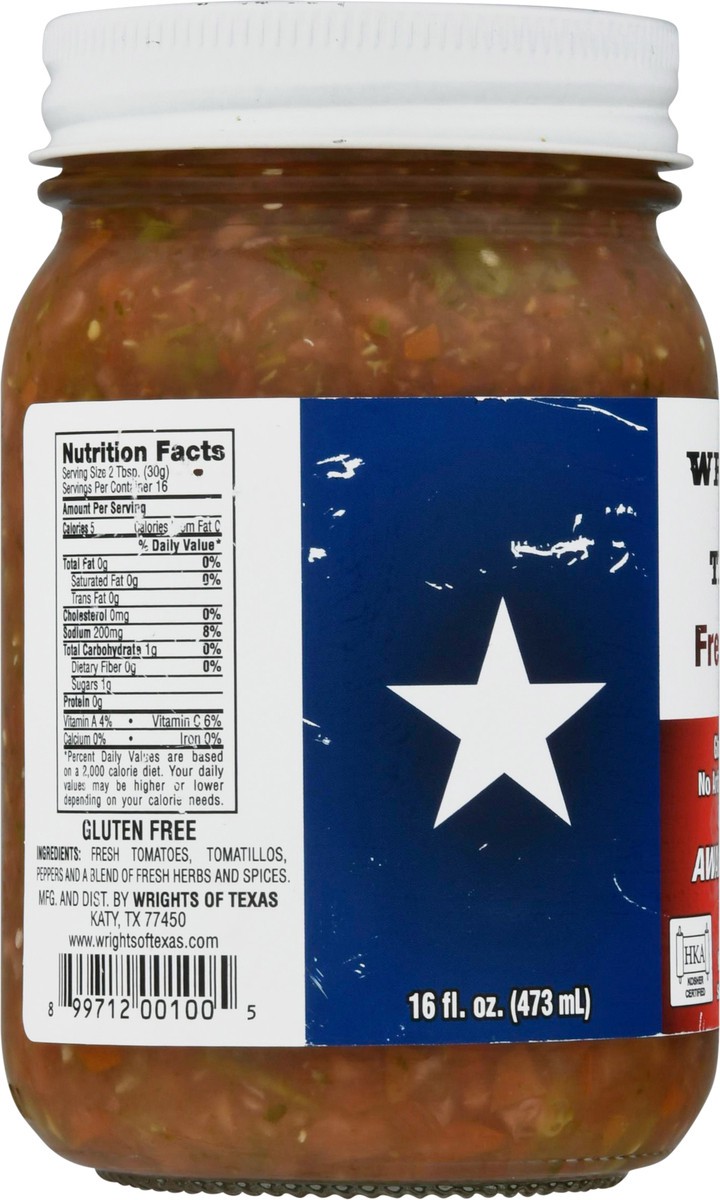 slide 8 of 14, Wrights of Texas Medium Fresh Salsa 16 fl oz, 16 fl oz