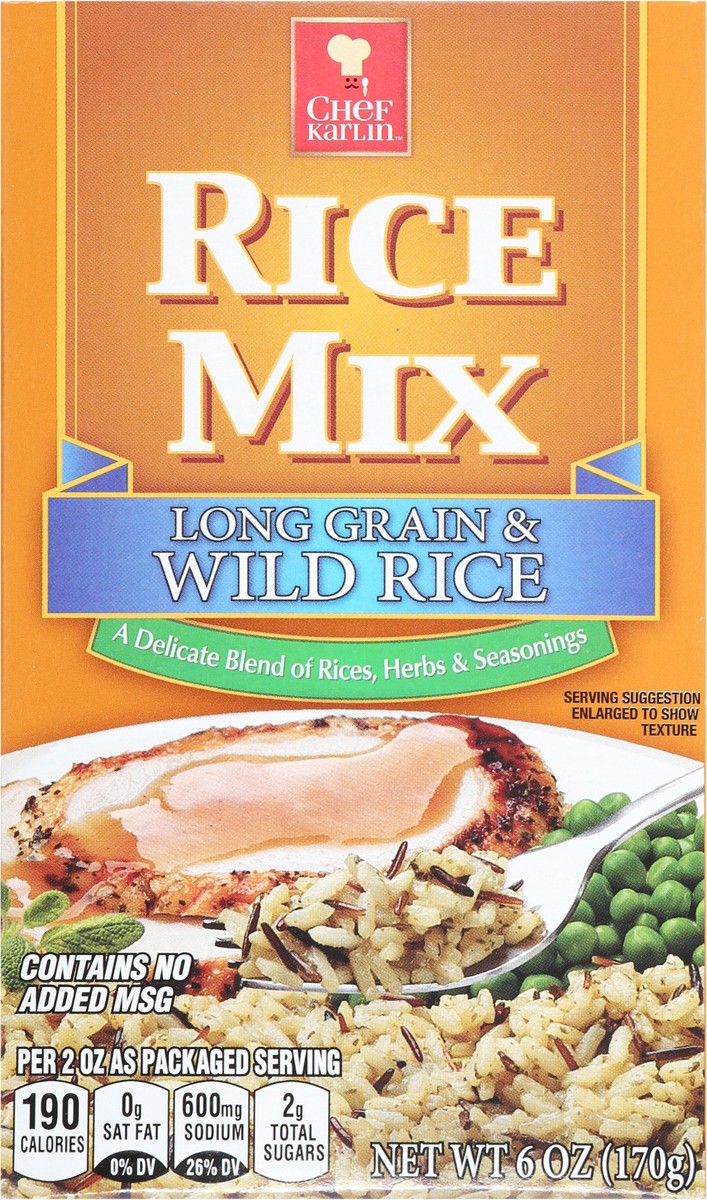 slide 12 of 14, Chef Karlin Long Grain & Wild Rice Rice Mix 6 oz, 6 oz