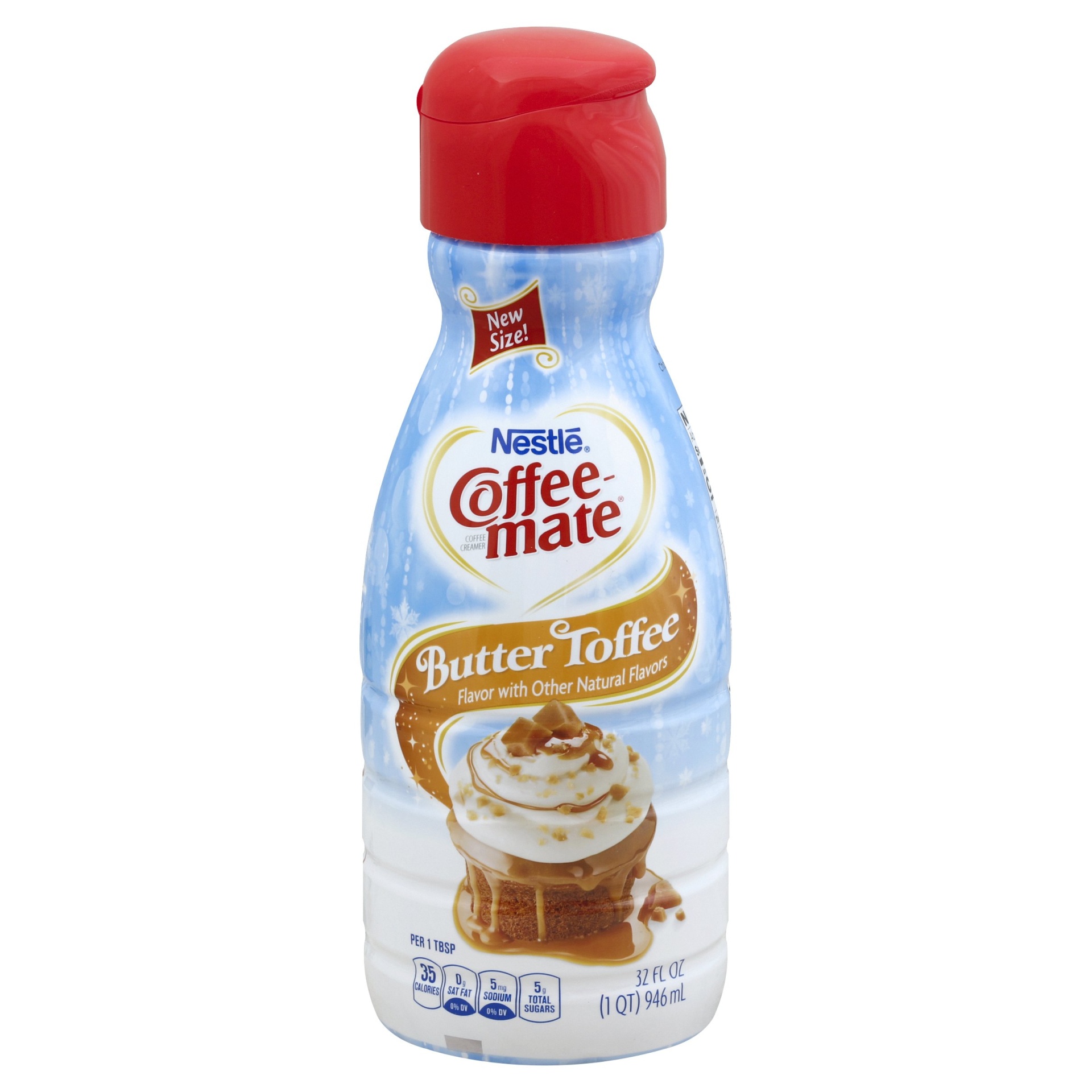 slide 1 of 2, Coffee-Mate Butter Toffee Flavored Coffee Creamer, 32 fl oz